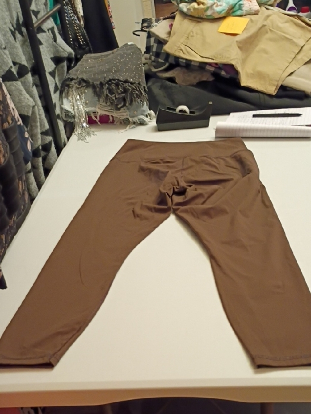 Everlane Brown High-Rise Cropped Leggings - Picture 6 of 8